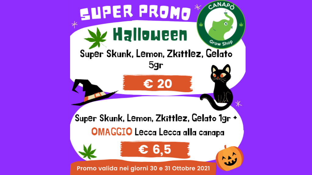 super promo halloween cannabis light cbd offerte